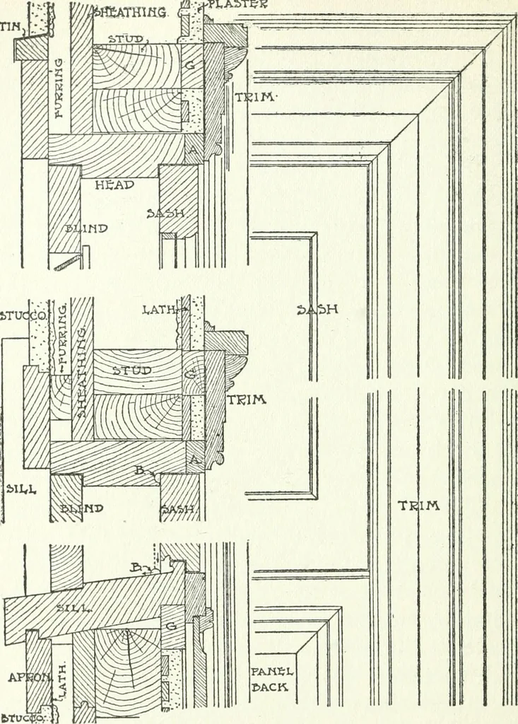 An illustration from Radford's cyclopedia of construction; carpentry, building and architecture. Based on the practical experience of a large staff of experts in actual constrcution work, 1909, leaf 193
