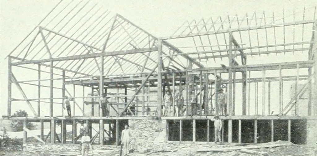 An illustration from Radford's cyclopedia of construction; carpentry, building and architecture. Based on the practical experience of a large staff of experts in actual constrcution work, 1909, leaf 205
