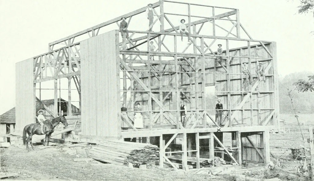 An illustration from Radford's cyclopedia of construction; carpentry, building and architecture. Based on the practical experience of a large staff of experts in actual constrcution work, 1909, leaf 5