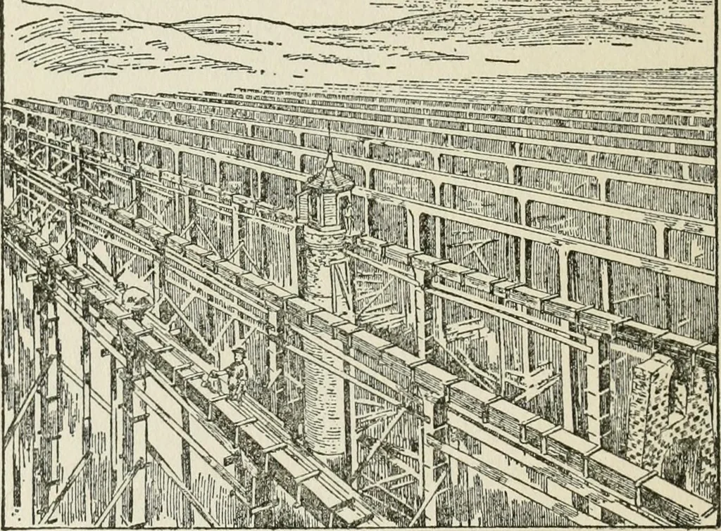 An illustration from Radford's cyclopedia of construction; carpentry, building and architecture. Based on the practical experience of a large staff of experts in actual constrcution work, 1909, leaf 385