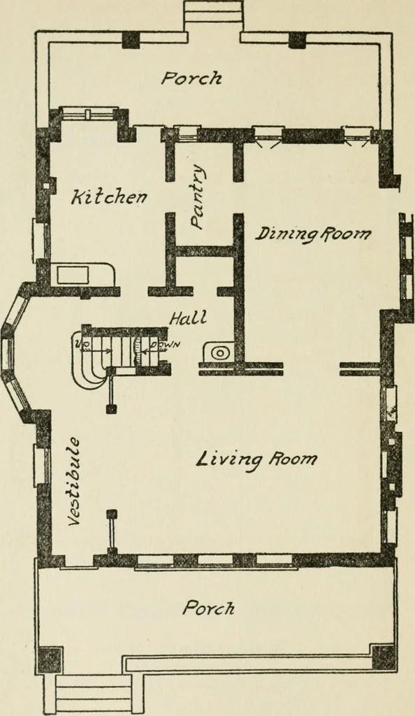 An illustration from Radford's cyclopedia of construction; carpentry, building and architecture. Based on the practical experience of a large staff of experts in actual constrcution work, 1909, leaf 203