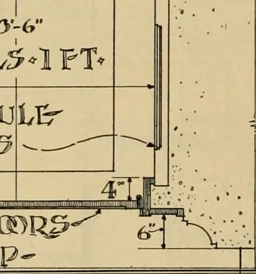 An illustration from Radford’s portfolio of details of building construction; a remarkable and unique collection of full-page plates, accurately drawn and reproduced to exact scale. Complete details for every style of interior trim, including special built-in features., 1911, leaf 101