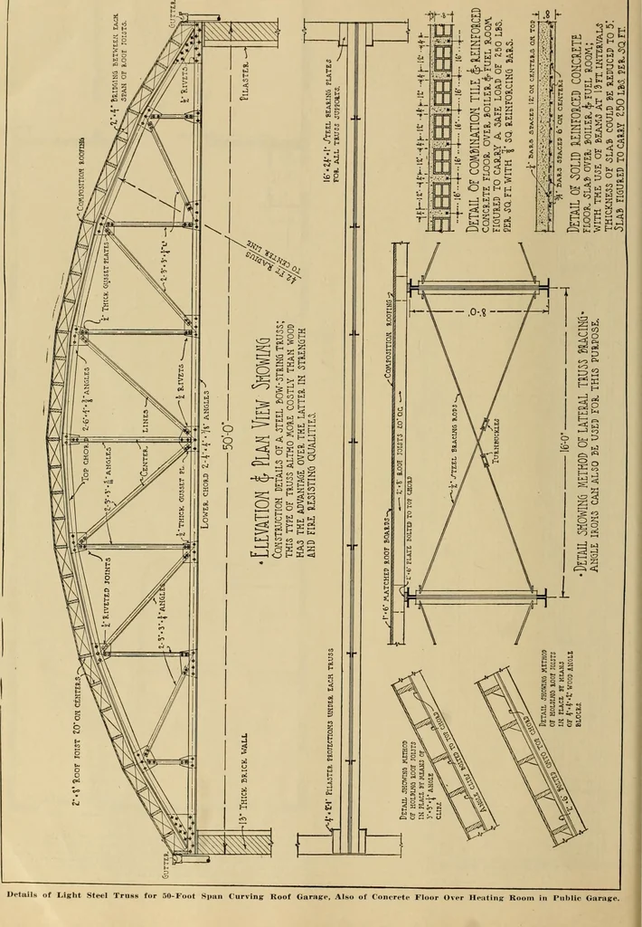 An illustration from Radford’s portfolio of details of building construction; a remarkable and unique collection of full-page plates, accurately drawn and reproduced to exact scale. Complete details for every style of interior trim, including special built-in features., 1911, leaf 111