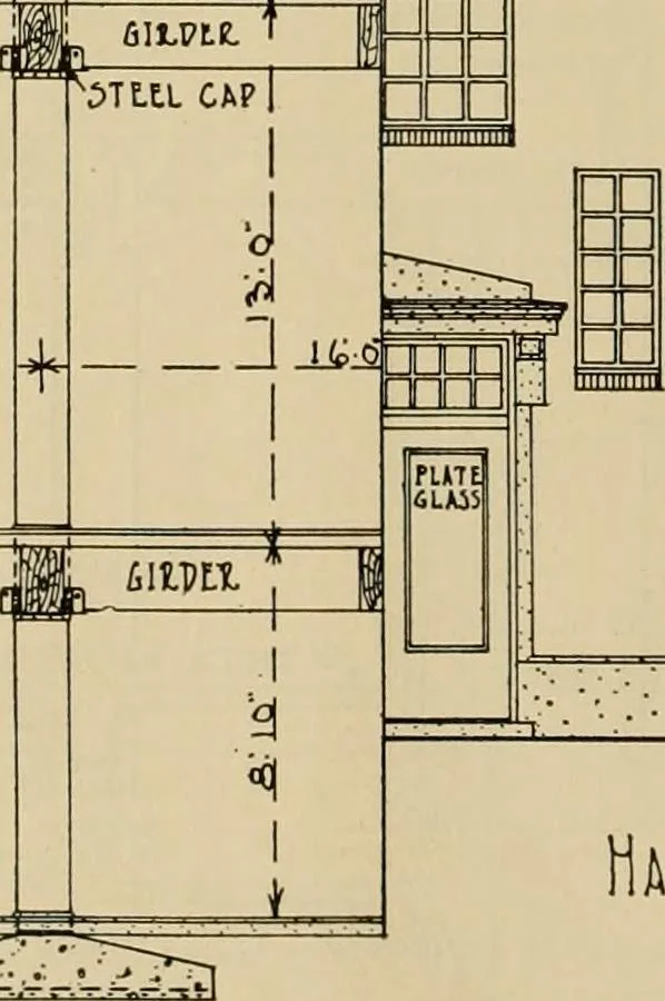 An illustration from Radford’s portfolio of details of building construction; a remarkable and unique collection of full-page plates, accurately drawn and reproduced to exact scale. Complete details for every style of interior trim, including special built-in features., 1911, leaf 113
