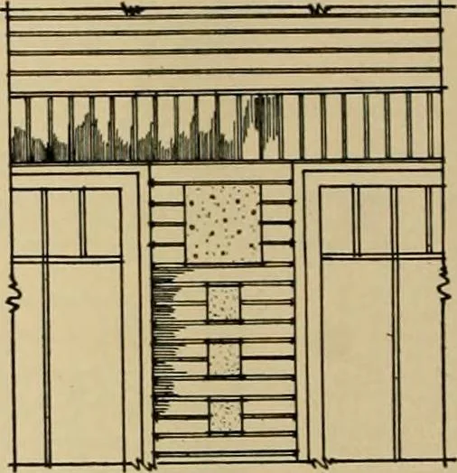 An illustration from Radford’s portfolio of details of building construction; a remarkable and unique collection of full-page plates, accurately drawn and reproduced to exact scale. Complete details for every style of interior trim, including special built-in features., 1911, leaf 115
