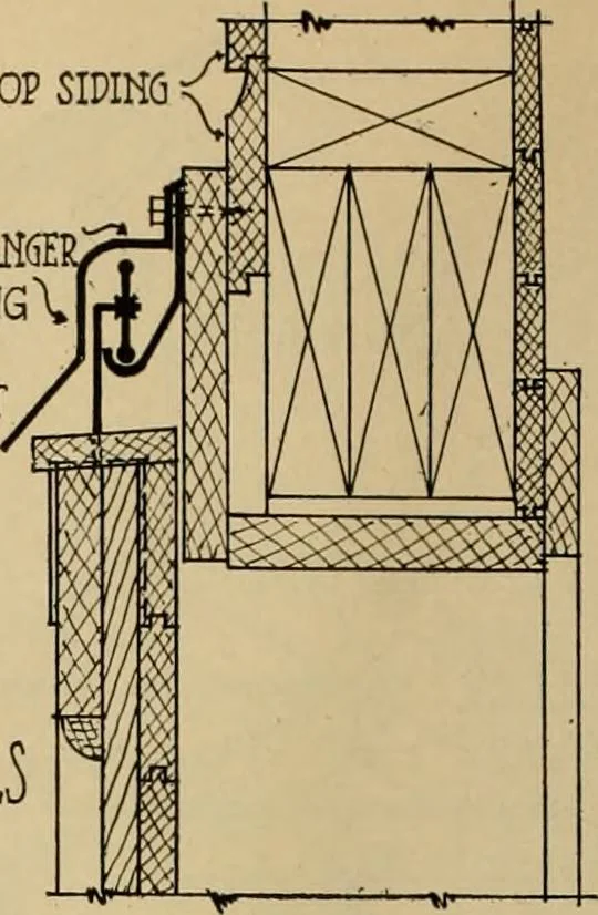 An illustration from Radford’s portfolio of details of building construction; a remarkable and unique collection of full-page plates, accurately drawn and reproduced to exact scale. Complete details for every style of interior trim, including special built-in features., 1911, leaf 131