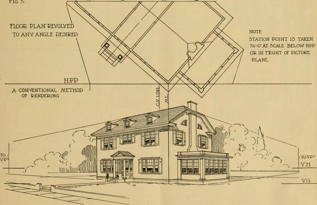 An illustration from Radford’s portfolio of details of building construction; a remarkable and unique collection of full-page plates, accurately drawn and reproduced to exact scale. Complete details for every style of interior trim, including special built-in features., 1911, leaf 14
