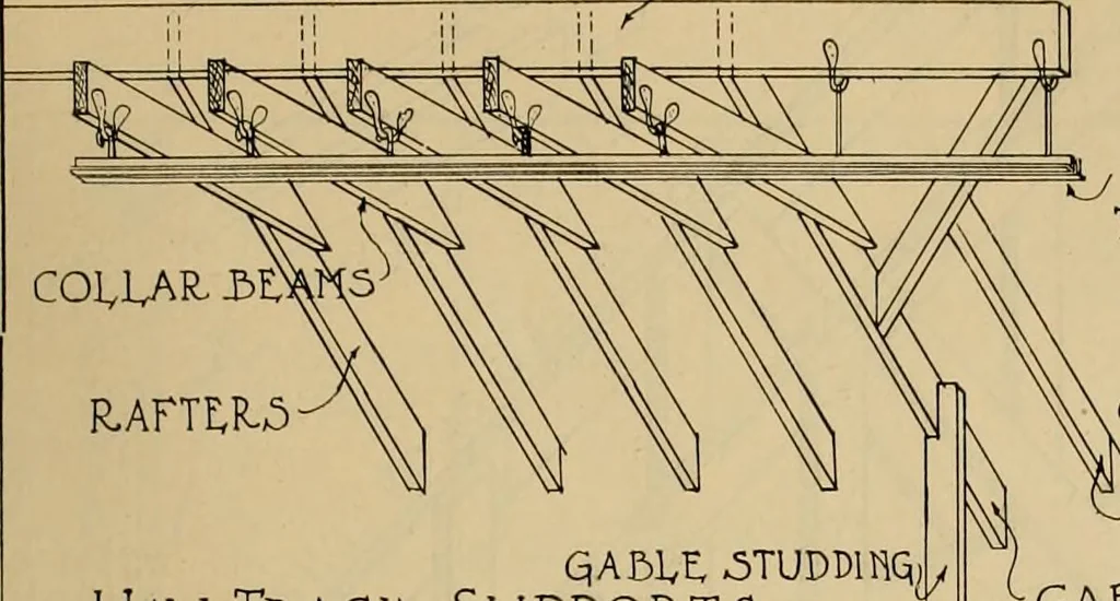 An illustration from Radford’s portfolio of details of building construction; a remarkable and unique collection of full-page plates, accurately drawn and reproduced to exact scale. Complete details for every style of interior trim, including special built-in features., 1911, leaf 146