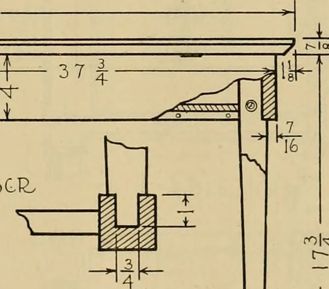 An illustration from Radford’s portfolio of details of building construction; a remarkable and unique collection of full-page plates, accurately drawn and reproduced to exact scale. Complete details for every style of interior trim, including special built-in features., 1911, leaf 162