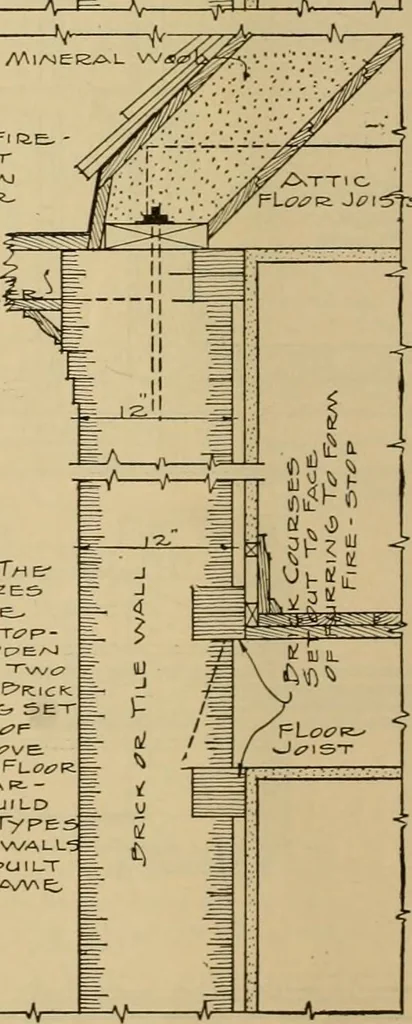 An illustration from Radford’s portfolio of details of building construction; a remarkable and unique collection of full-page plates, accurately drawn and reproduced to exact scale. Complete details for every style of interior trim, including special built-in features., 1911, leaf 19