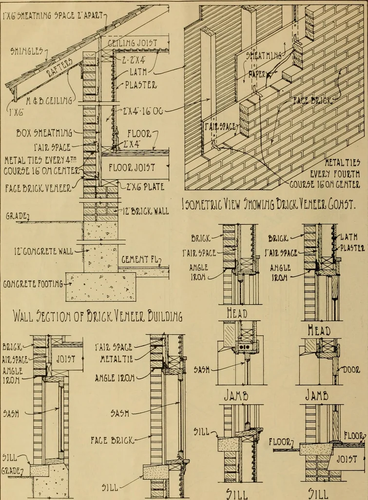 An illustration from Radford’s portfolio of details of building construction; a remarkable and unique collection of full-page plates, accurately drawn and reproduced to exact scale. Complete details for every style of interior trim, including special built-in features., 1911, leaf 23