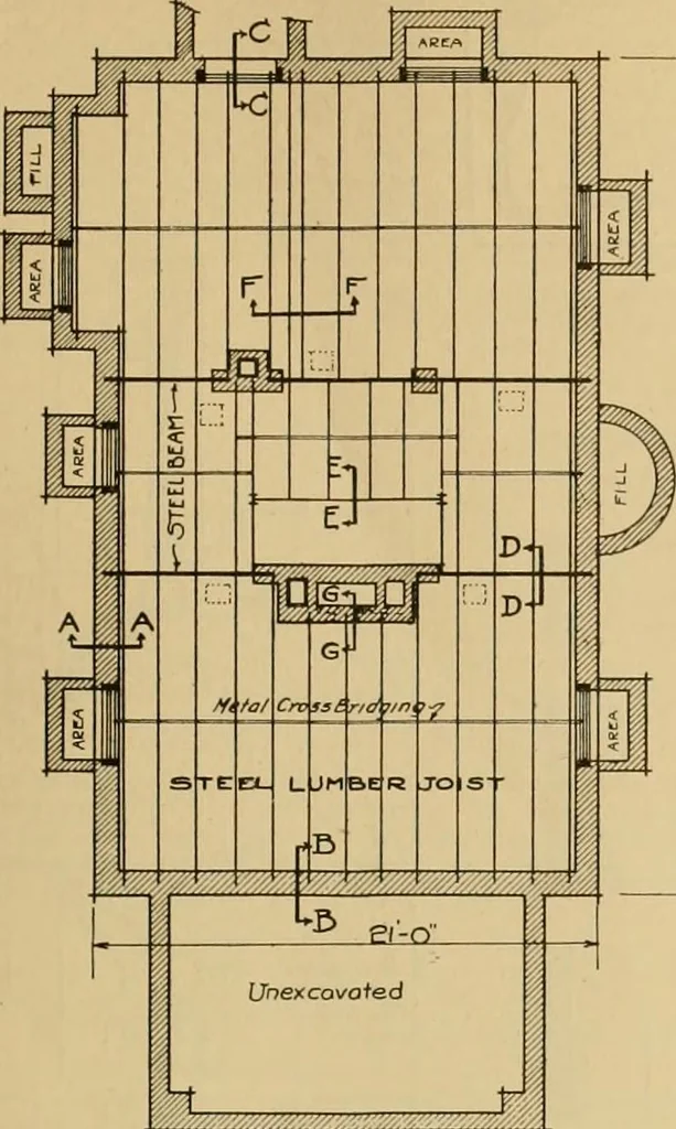 An illustration from Radford’s portfolio of details of building construction; a remarkable and unique collection of full-page plates, accurately drawn and reproduced to exact scale. Complete details for every style of interior trim, including special built-in features., 1911, leaf 30