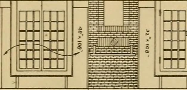 An illustration from Radford’s portfolio of details of building construction; a remarkable and unique collection of full-page plates, accurately drawn and reproduced to exact scale. Complete details for every style of interior trim, including special built-in features., 1911, leaf 34