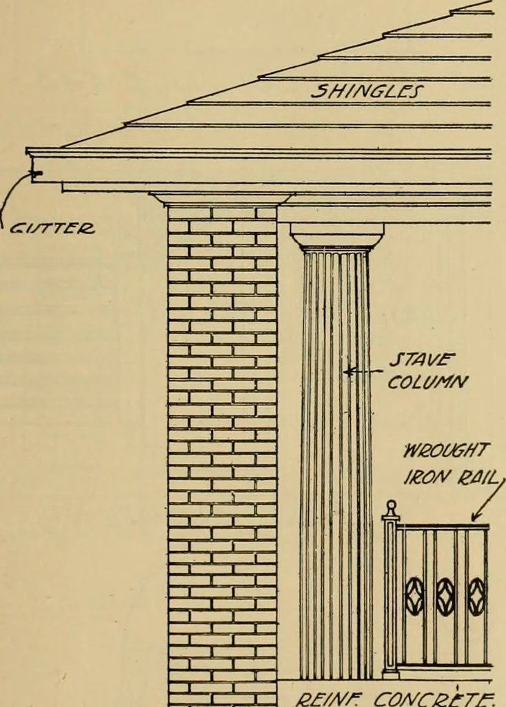 An illustration from Radford’s portfolio of details of building construction; a remarkable and unique collection of full-page plates, accurately drawn and reproduced to exact scale. Complete details for every style of interior trim, including special built-in features., 1911, leaf 50