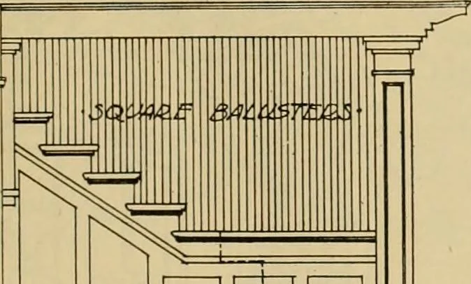An illustration from Radford’s portfolio of details of building construction; a remarkable and unique collection of full-page plates, accurately drawn and reproduced to exact scale. Complete details for every style of interior trim, including special built-in features., 1911, leaf 52