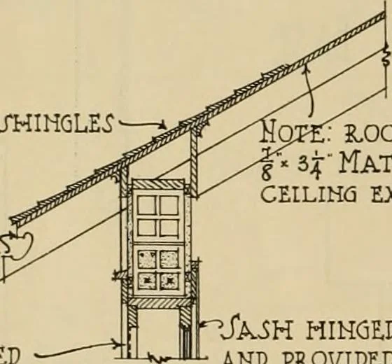 An illustration from Radford’s portfolio of details of building construction; a remarkable and unique collection of full-page plates, accurately drawn and reproduced to exact scale. Complete details for every style of interior trim, including special built-in features., 1911, leaf 83