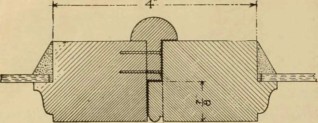 An illustration from Radford’s portfolio of details of building construction; a remarkable and unique collection of full-page plates, accurately drawn and reproduced to exact scale. Complete details for every style of interior trim, including special built-in features., 1911, leaf 91