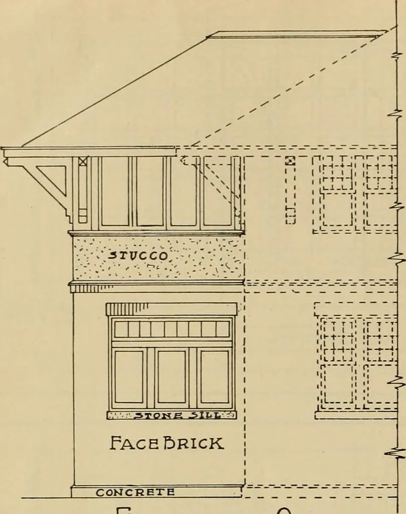 An illustration from Radford’s portfolio of details of building construction; a remarkable and unique collection of full-page plates, accurately drawn and reproduced to exact scale. Complete details for every style of interior trim, including special built-in features., 1911, leaf 99