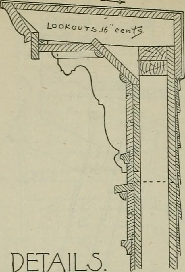 An illustration from Radford's portfolio of details of building construction : a remarkable and unique collection of full-page plates, accurately drawn and reproduced to exact scale ..., 1911, leaf 107