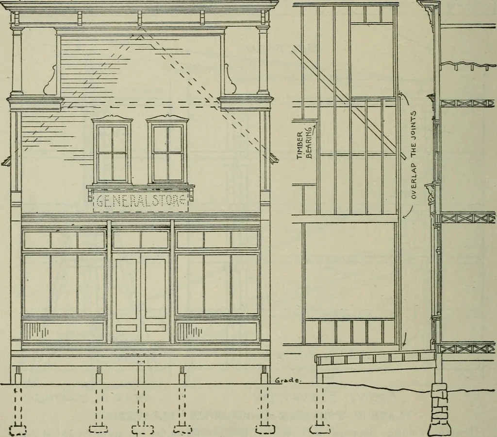 An illustration from Radford's portfolio of details of building construction : a remarkable and unique collection of full-page plates, accurately drawn and reproduced to exact scale ..., 1911, leaf 107
