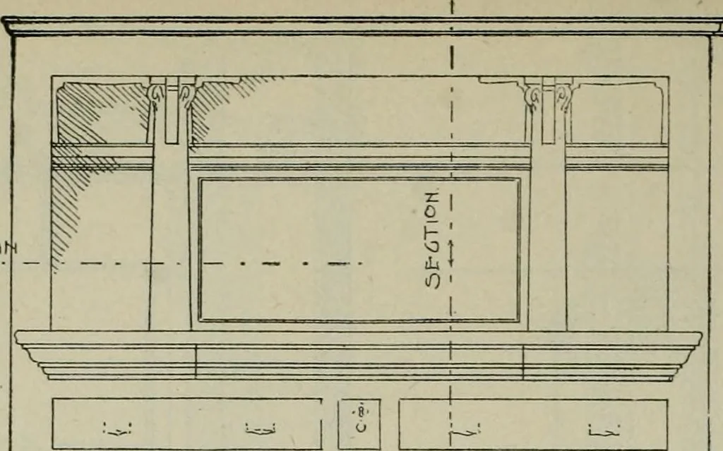 An illustration from Radford's portfolio of details of building construction : a remarkable and unique collection of full-page plates, accurately drawn and reproduced to exact scale ..., 1911, leaf 109