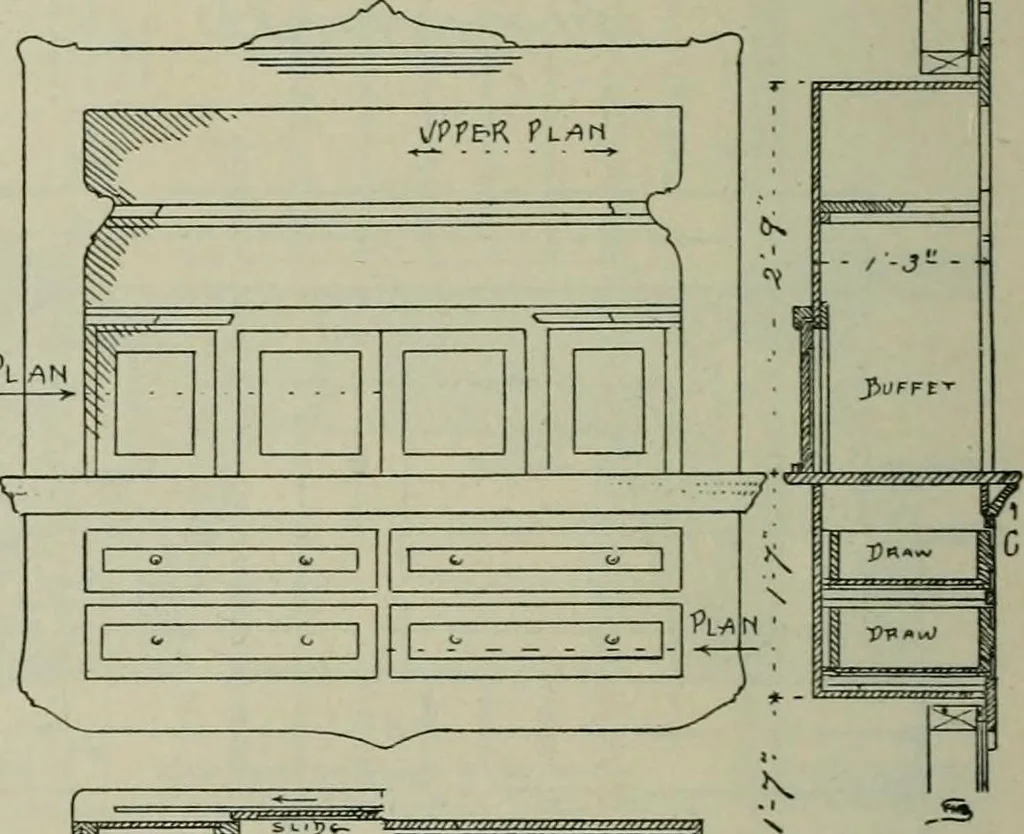 An illustration from Radford's portfolio of details of building construction : a remarkable and unique collection of full-page plates, accurately drawn and reproduced to exact scale ..., 1911, leaf 109
