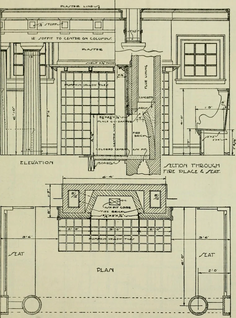 An illustration from Radford's portfolio of details of building construction : a remarkable and unique collection of full-page plates, accurately drawn and reproduced to exact scale ..., 1911, leaf 110