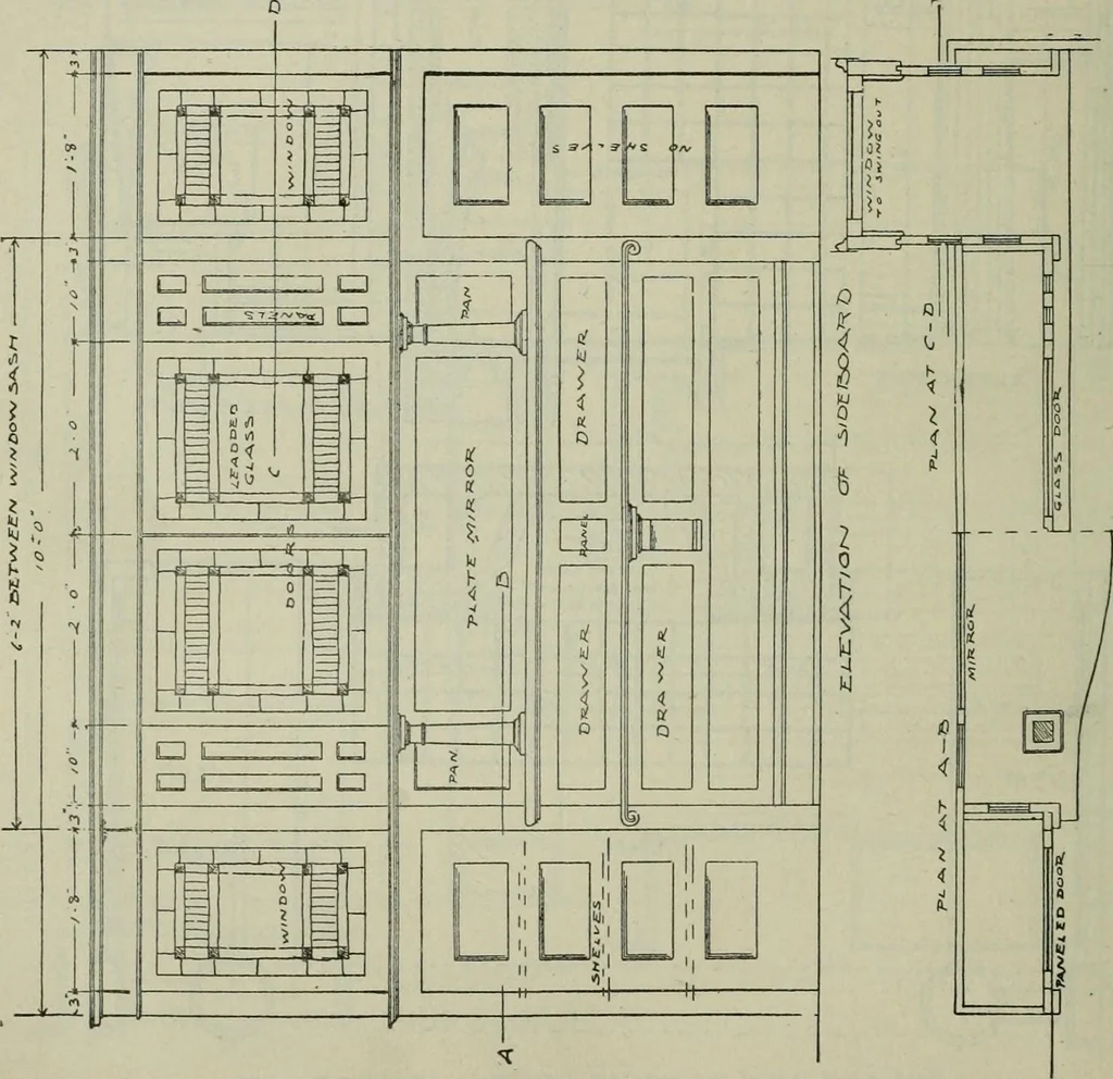 An illustration from Radford's portfolio of details of building construction : a remarkable and unique collection of full-page plates, accurately drawn and reproduced to exact scale ..., 1911, leaf 111