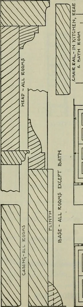 An illustration from Radford's portfolio of details of building construction : a remarkable and unique collection of full-page plates, accurately drawn and reproduced to exact scale ..., 1911, leaf 113
