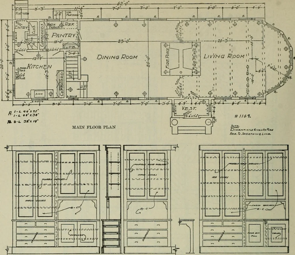 An illustration from Radford's portfolio of details of building construction : a remarkable and unique collection of full-page plates, accurately drawn and reproduced to exact scale ..., 1911, leaf 115