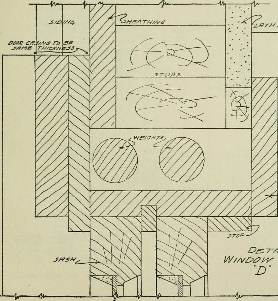 An illustration from Radford's portfolio of details of building construction : a remarkable and unique collection of full-page plates, accurately drawn and reproduced to exact scale ..., 1911, leaf 116