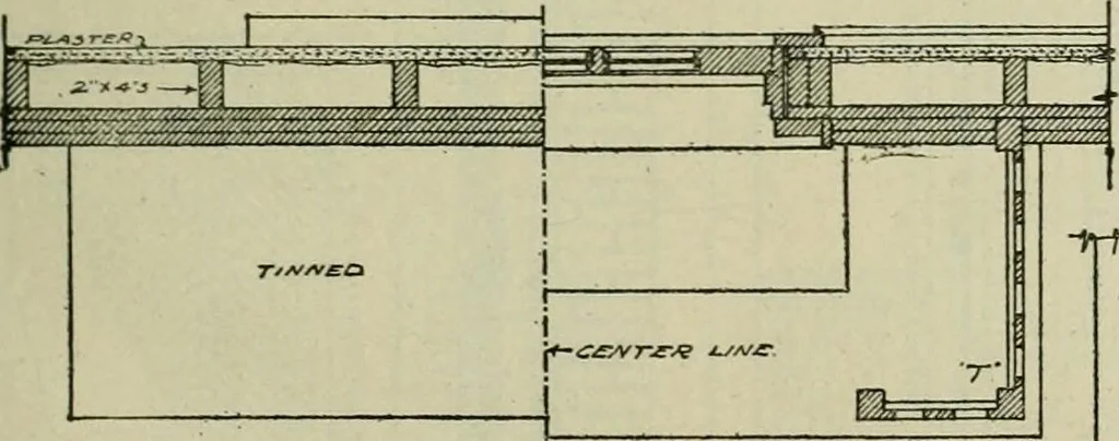 An illustration from Radford's portfolio of details of building construction : a remarkable and unique collection of full-page plates, accurately drawn and reproduced to exact scale ..., 1911, leaf 12