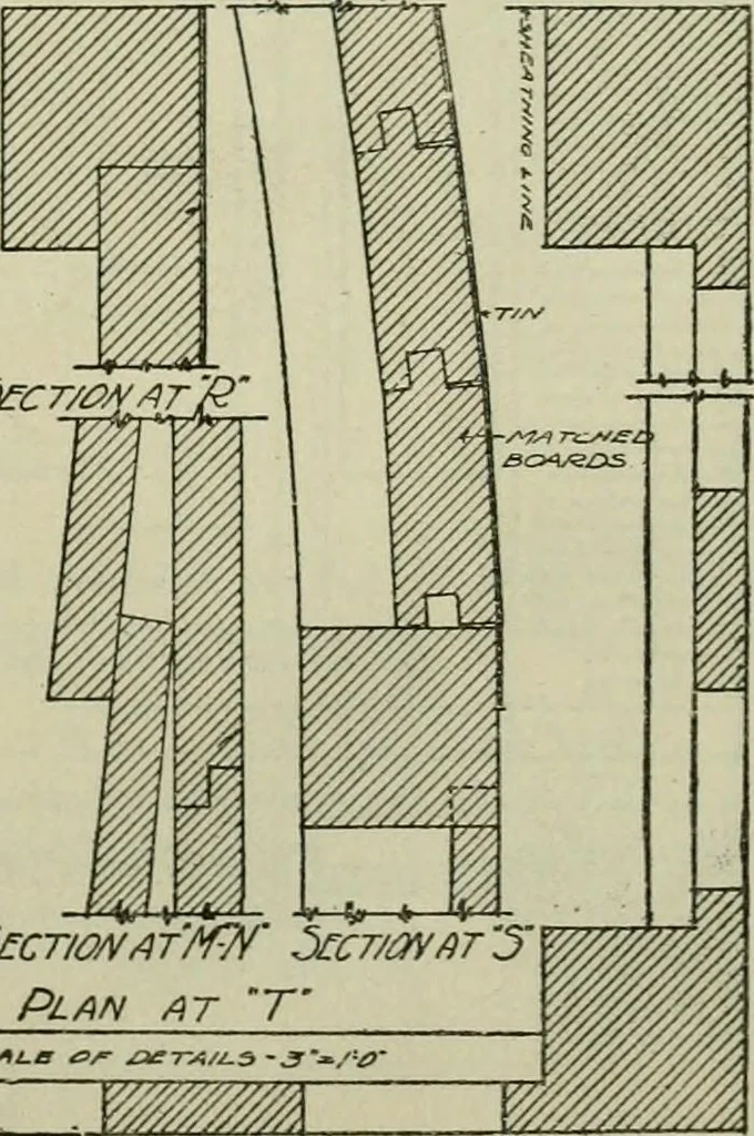 An illustration from Radford's portfolio of details of building construction : a remarkable and unique collection of full-page plates, accurately drawn and reproduced to exact scale ..., 1911, leaf 12