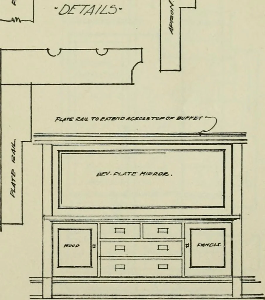 An illustration from Radford's portfolio of details of building construction : a remarkable and unique collection of full-page plates, accurately drawn and reproduced to exact scale ..., 1911, leaf 120