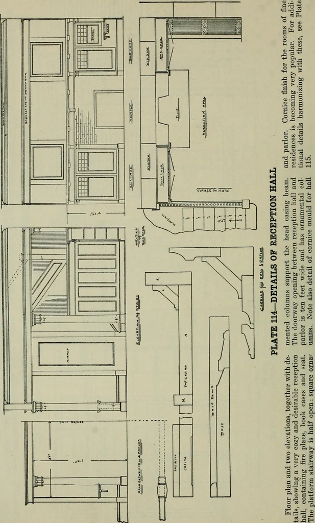 An illustration from Radford's portfolio of details of building construction : a remarkable and unique collection of full-page plates, accurately drawn and reproduced to exact scale ..., 1911, leaf 127
