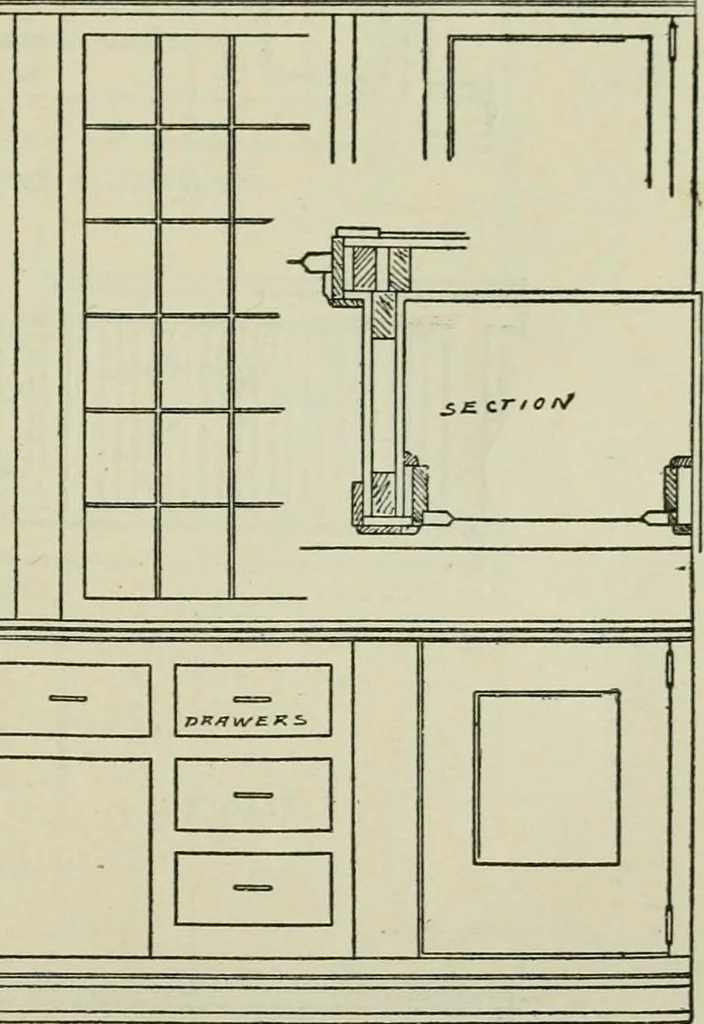 An illustration from Radford's portfolio of details of building construction : a remarkable and unique collection of full-page plates, accurately drawn and reproduced to exact scale ..., 1911, leaf 132