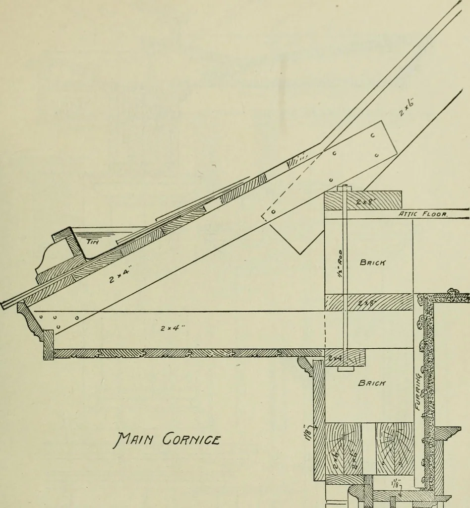 An illustration from Radford's portfolio of details of building construction : a remarkable and unique collection of full-page plates, accurately drawn and reproduced to exact scale ..., 1911, leaf 136