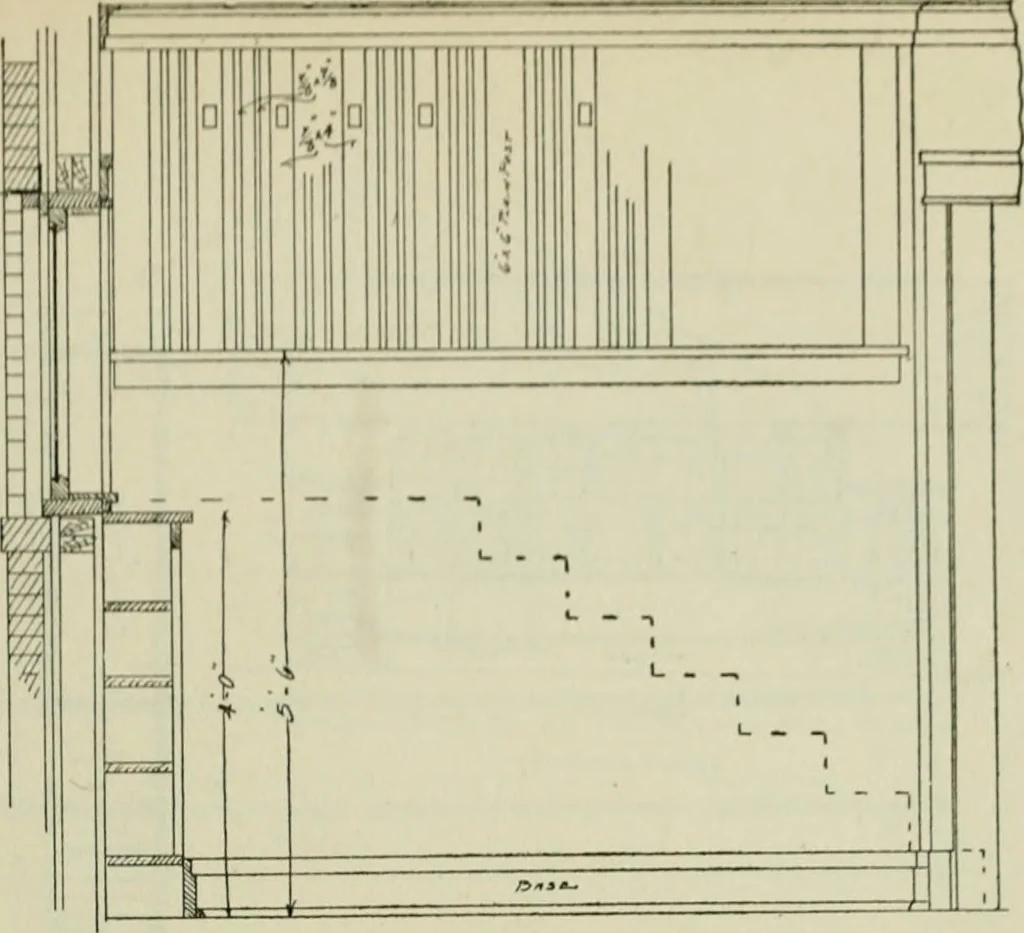 An illustration from Radford's portfolio of details of building construction : a remarkable and unique collection of full-page plates, accurately drawn and reproduced to exact scale ..., 1911, leaf 142