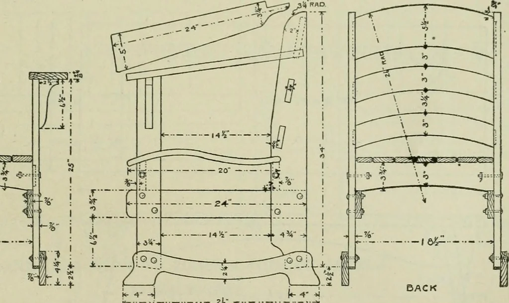 An illustration from Radford's portfolio of details of building construction : a remarkable and unique collection of full-page plates, accurately drawn and reproduced to exact scale ..., 1911, leaf 150