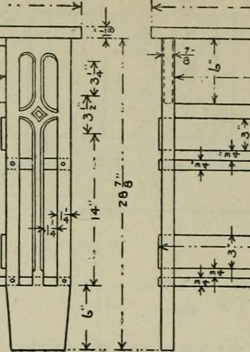 An illustration from Radford's portfolio of details of building construction : a remarkable and unique collection of full-page plates, accurately drawn and reproduced to exact scale ..., 1911, leaf 153