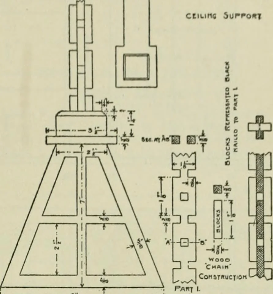 An illustration from Radford's portfolio of details of building construction : a remarkable and unique collection of full-page plates, accurately drawn and reproduced to exact scale ..., 1911, leaf 158