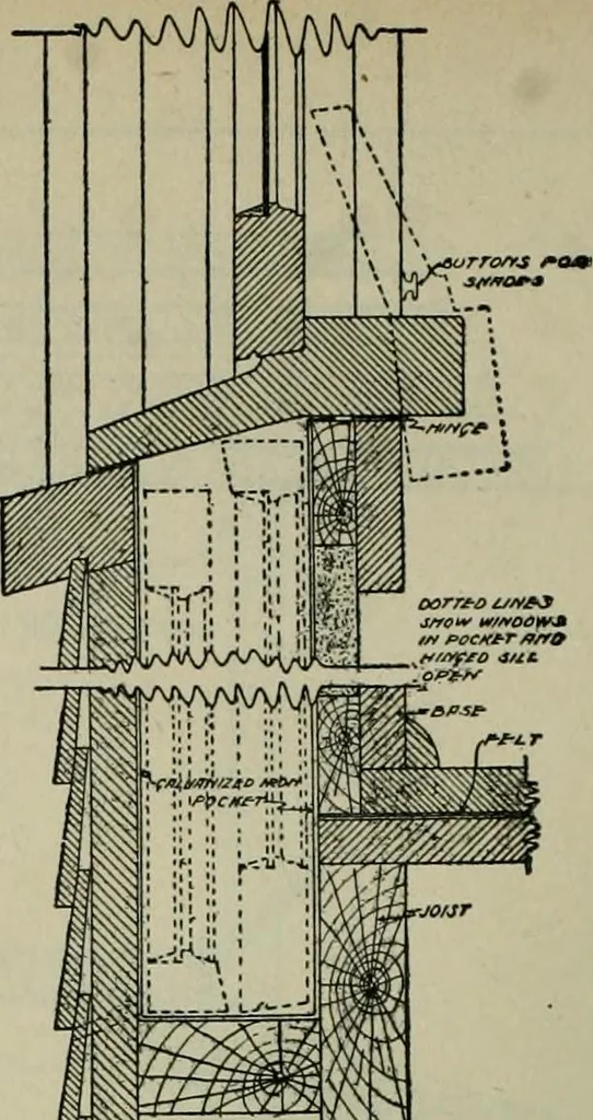 An illustration from Radford's portfolio of details of building construction : a remarkable and unique collection of full-page plates, accurately drawn and reproduced to exact scale ..., 1911, leaf 163
