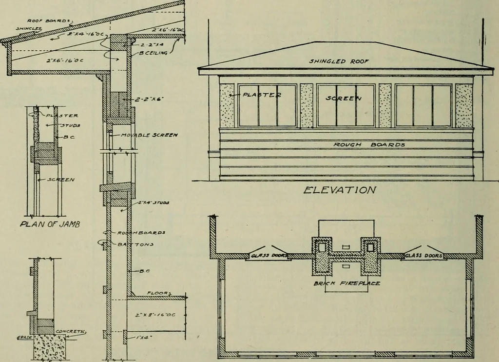An illustration from Radford's portfolio of details of building construction : a remarkable and unique collection of full-page plates, accurately drawn and reproduced to exact scale ..., 1911, leaf 163