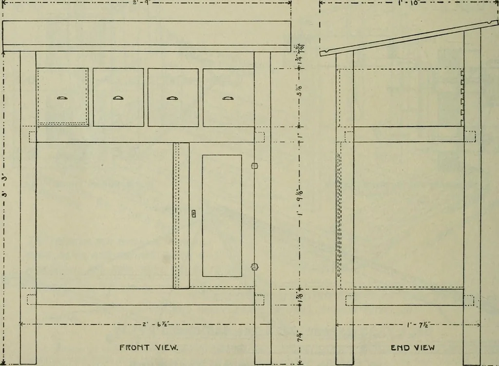 An illustration from Radford's portfolio of details of building construction : a remarkable and unique collection of full-page plates, accurately drawn and reproduced to exact scale ..., 1911, leaf 173