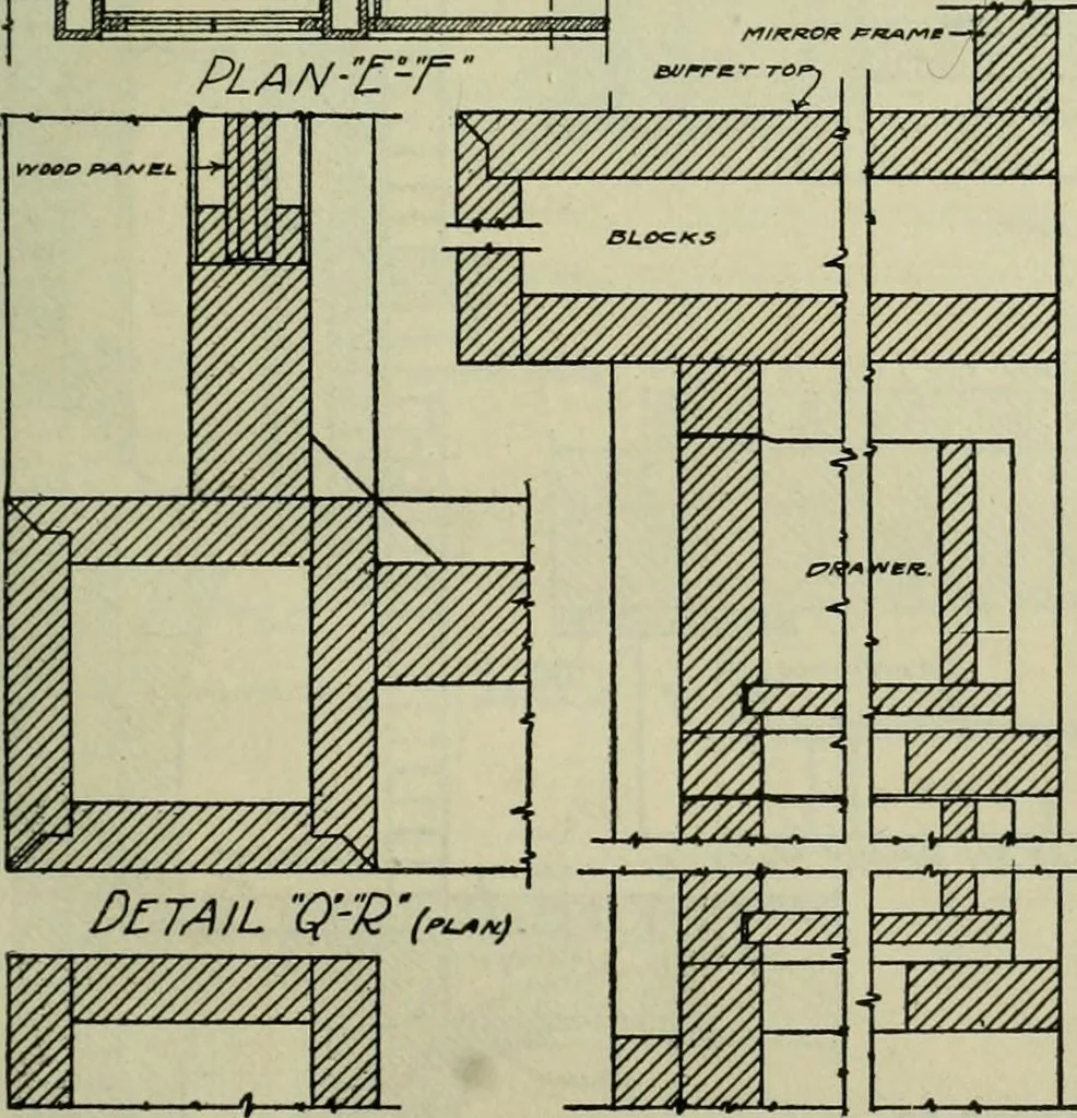 An illustration from Radford's portfolio of details of building construction : a remarkable and unique collection of full-page plates, accurately drawn and reproduced to exact scale ..., 1911, leaf 18