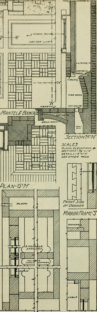 An illustration from Radford's portfolio of details of building construction : a remarkable and unique collection of full-page plates, accurately drawn and reproduced to exact scale ..., 1911, leaf 18