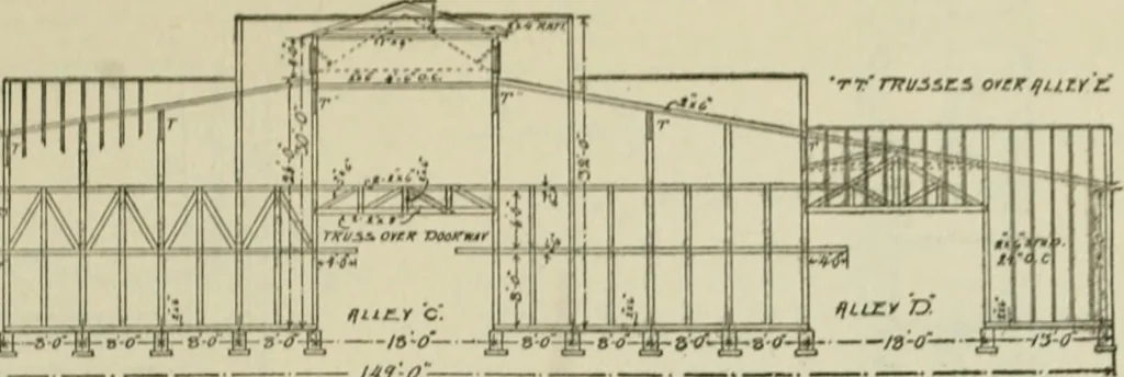 An illustration from Radford's portfolio of details of building construction : a remarkable and unique collection of full-page plates, accurately drawn and reproduced to exact scale ..., 1911, leaf 186