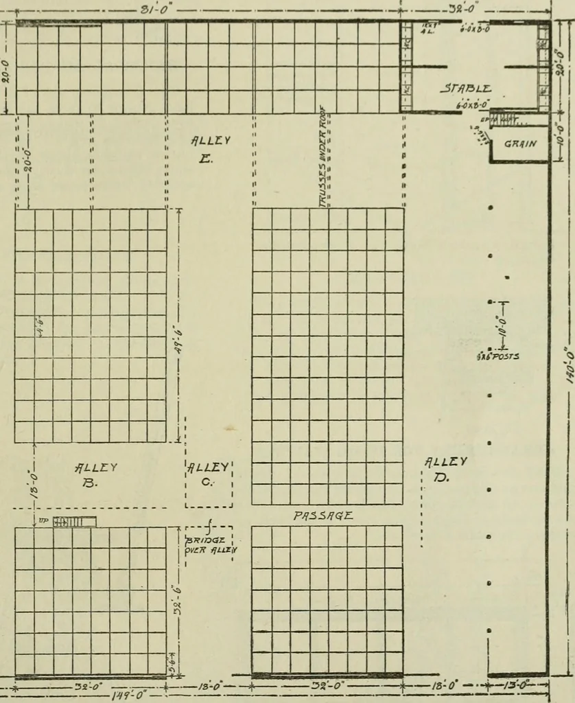 An illustration from Radford's portfolio of details of building construction : a remarkable and unique collection of full-page plates, accurately drawn and reproduced to exact scale ..., 1911, leaf 186