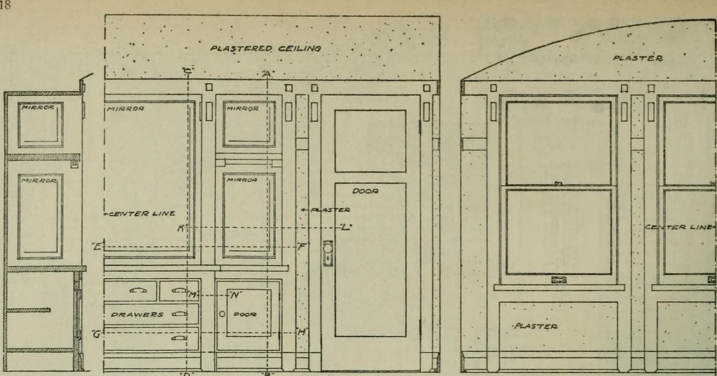 An illustration from Radford's portfolio of details of building construction : a remarkable and unique collection of full-page plates, accurately drawn and reproduced to exact scale ..., 1911, leaf 21