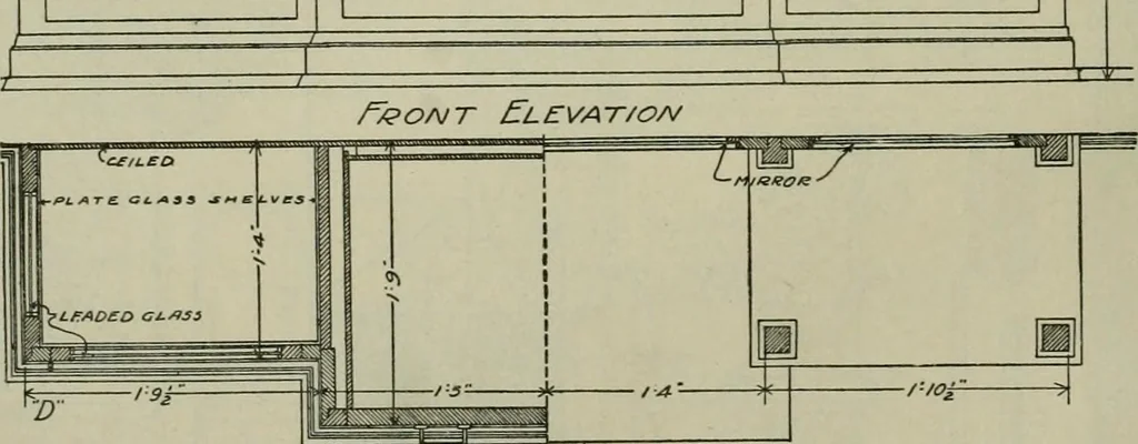 An illustration from Radford's portfolio of details of building construction : a remarkable and unique collection of full-page plates, accurately drawn and reproduced to exact scale ..., 1911, leaf 23
